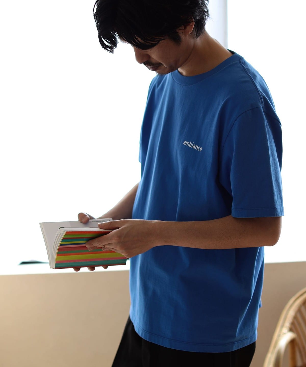ambiance / Fade Logo Print T-Shirt Tシャツ・カットソー MEN ROYAL BLUE S ambiance / Fade Logo Print T-Shirt Tシャツ・カットソー MEN ROYAL BLUE S
