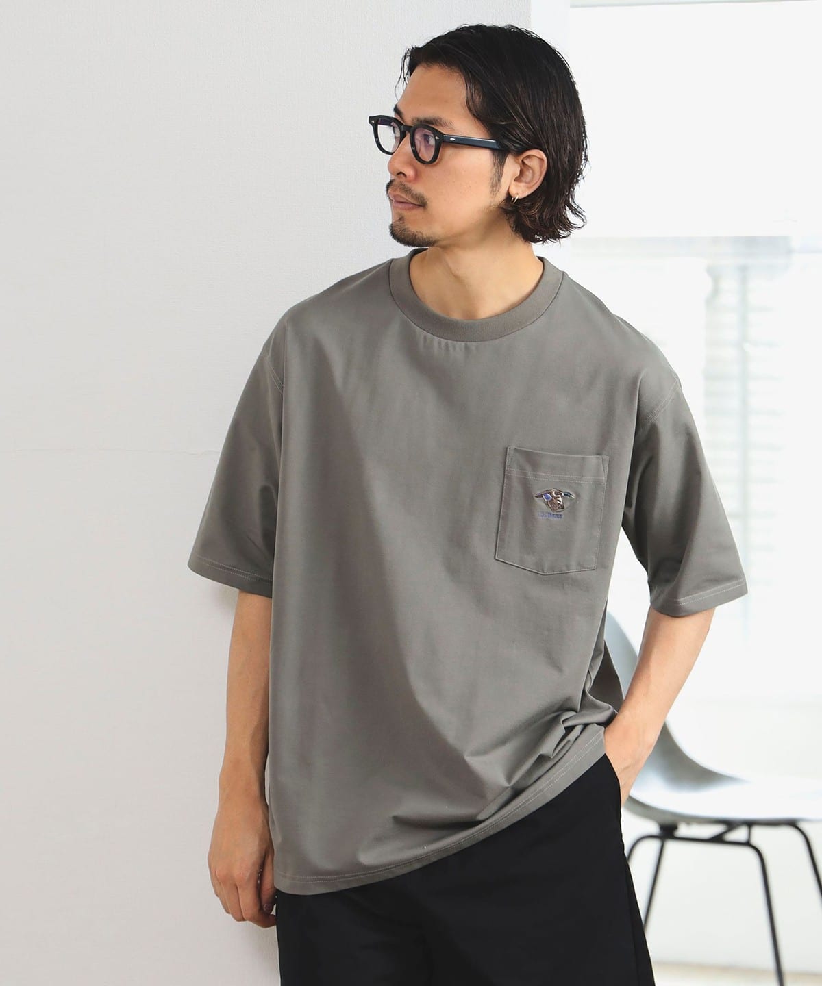 L. L.Bean エル・エル・ビーン / Mallard Embroidery Short-Sleeve Tee Tシャツ・カットソー MEN Foliage green S L. L.Bean エル・エル・ビーン / Mallard Embroidery Short-Sleeve Tee Tシャツ・カットソー MEN Foliage green S