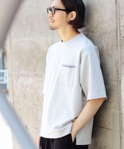 B:MING by BEAMS / 男裝 雙面織 圓領 口袋 T恤