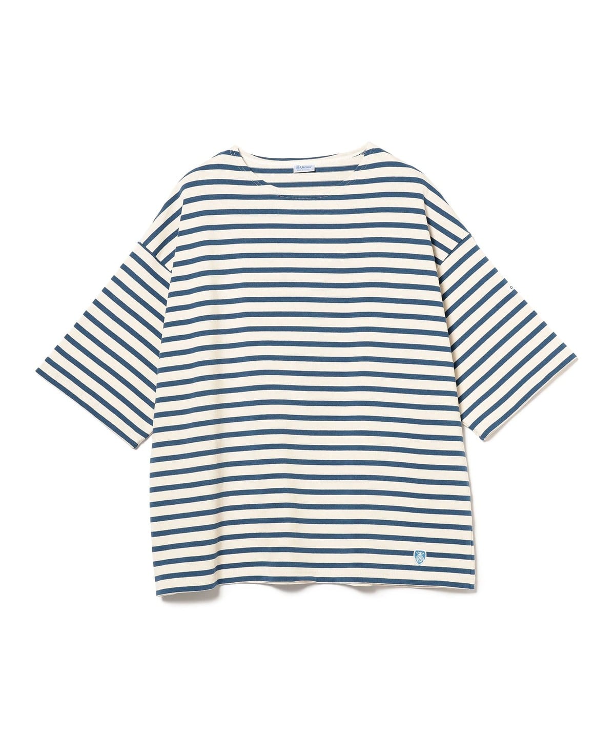 ORCIVAL オーシバル / ワイドボディー ボートネック ショートスリーブ プルオーバー Tシャツ・カットソー MEN ECRU/INDIGO 4 ORCIVAL オーシバル / ワイドボディー ボートネック ショートスリーブ プルオーバー Tシャツ・カットソー MEN ECRU/INDIGO 4