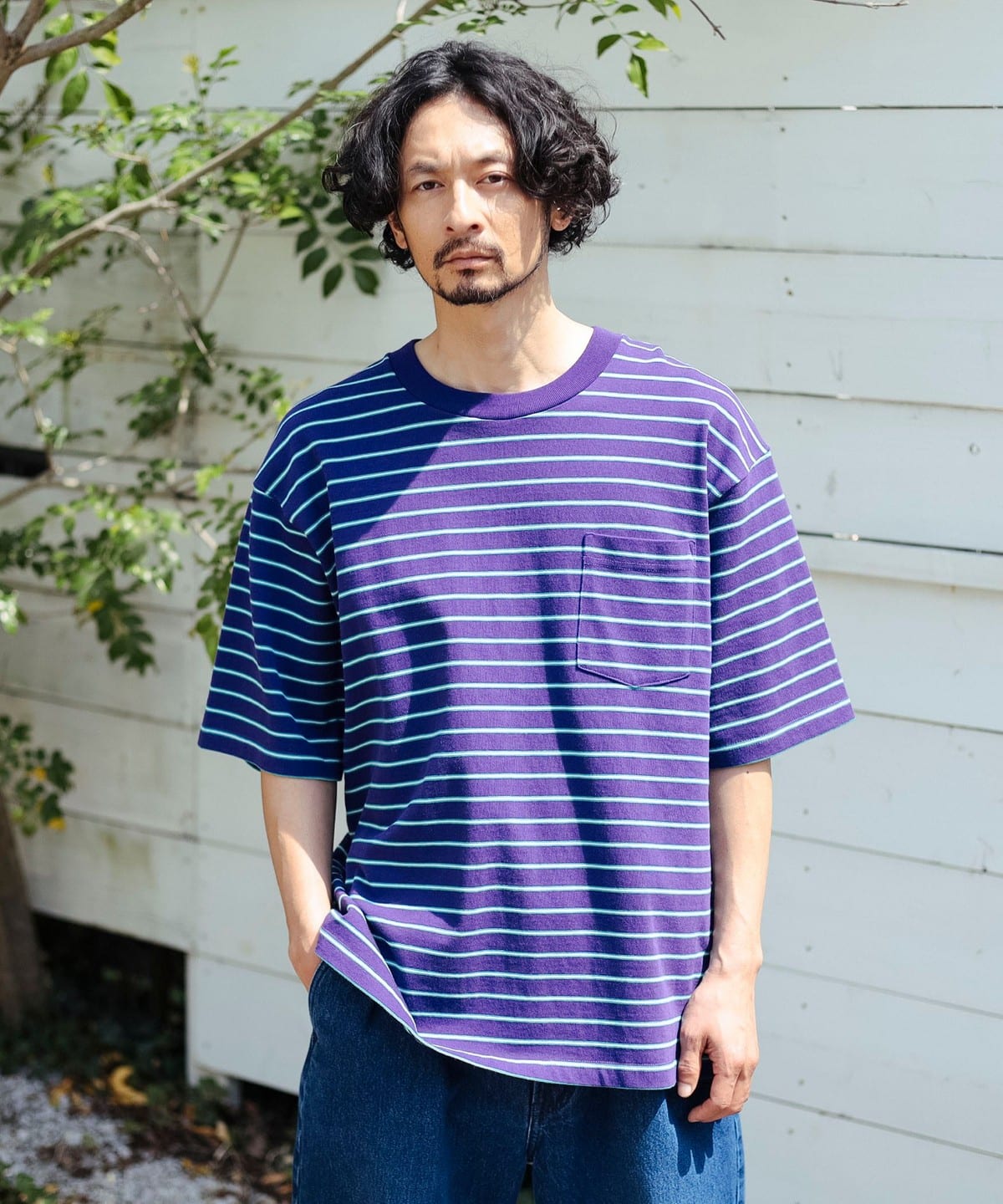L. L.Bean エル・エル・ビーン / Union Short-Sleeve Striped T-Shirt Tシャツ・カットソー MEN PALM/TEAL M L. L.Bean エル・エル・ビーン / Union Short-Sleeve Striped T-Shirt Tシャツ・カットソー MEN PALM/TEAL M