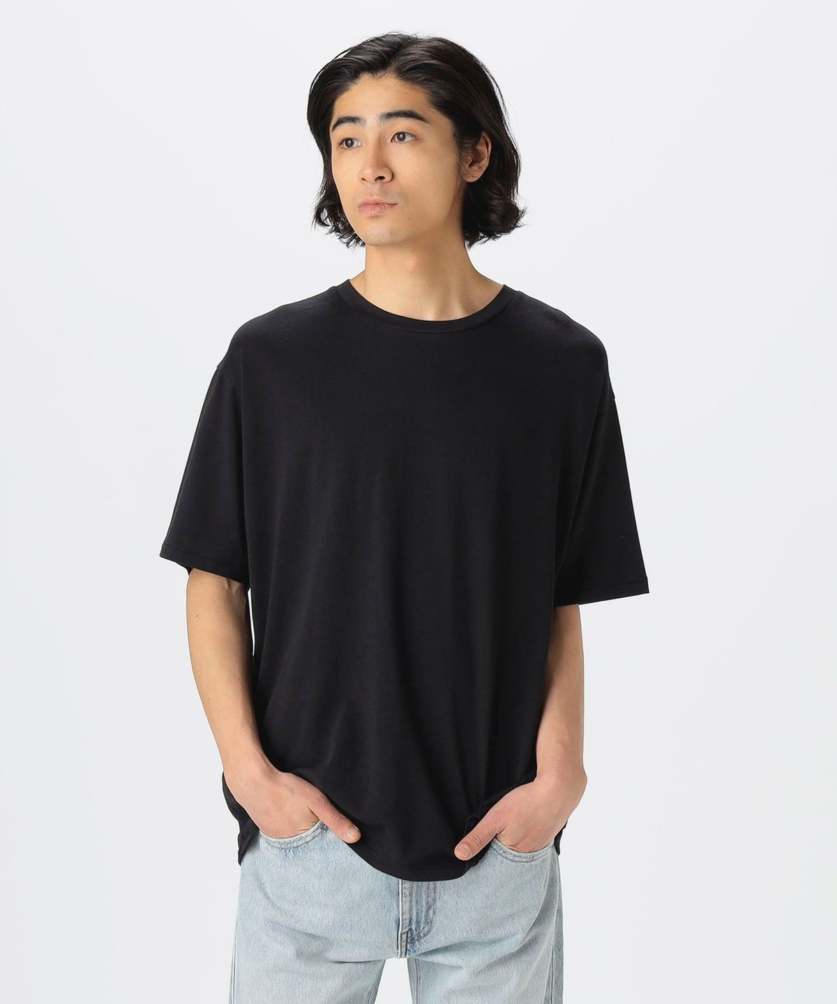 ギザコットン ミックス クルーネック Tシャツ Tシャツ・カットソー MEN BLACK XL ギザコットン ミックス クルーネック Tシャツ Tシャツ・カットソー MEN BLACK XL