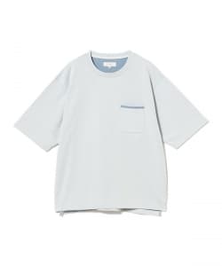ダブルフェイス クルーネック ポケット Tシャツ