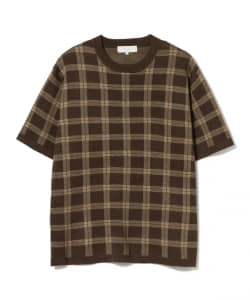 ▲B:MING by BEAMS / 14ゲージ ジャカード ニットTシャツ