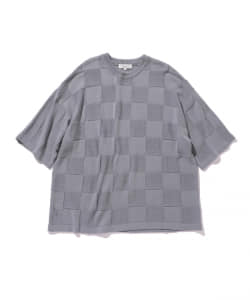 ▲B:MING by BEAMS / ブロックチェック ニットTシャツ