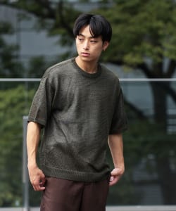 B:MING by BEAMS / 男裝 網布調 鹿子織 圓領 T恤