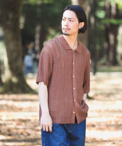 B:MING by BEAMS /  男裝 網眼布 針織 短袖 襯衫