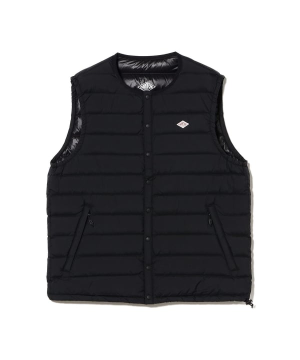 DANTON ブラック インナーダウン ベスト Lサイズ B:MING by BEAMS（ビーミング by ビームス）DANTON / メンズ クルー