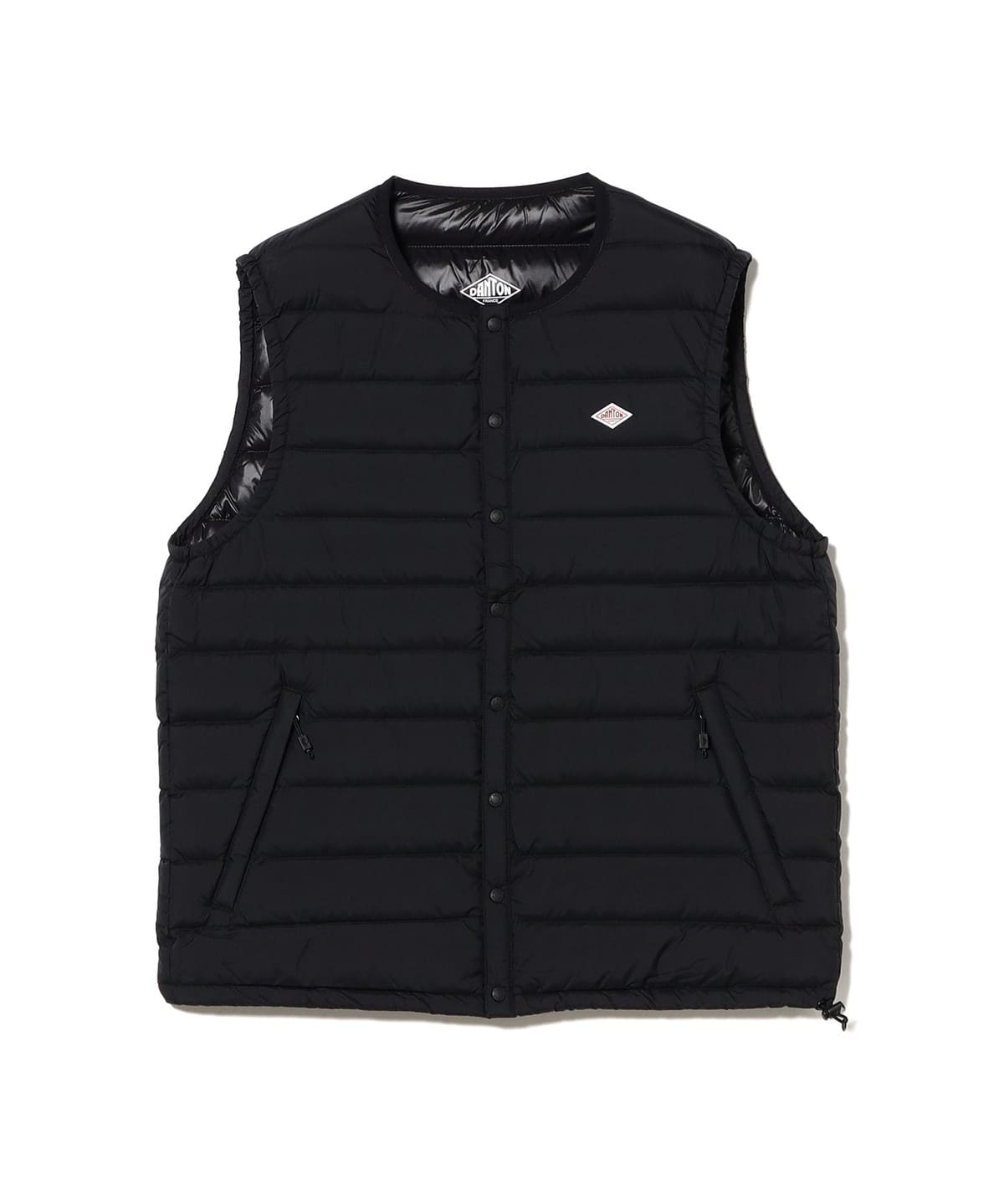 DANTON ダントン / メンズ クルーネック インナー ダウン ベスト ブルゾン MEN BLACK M DANTON ダントン / メンズ クルーネック インナー ダウン ベスト ブルゾン MEN BLACK M
