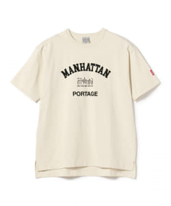 ▲Manhattan Portage x B:MING by BEAMS / 別注 カレッジプリント Tシャツ