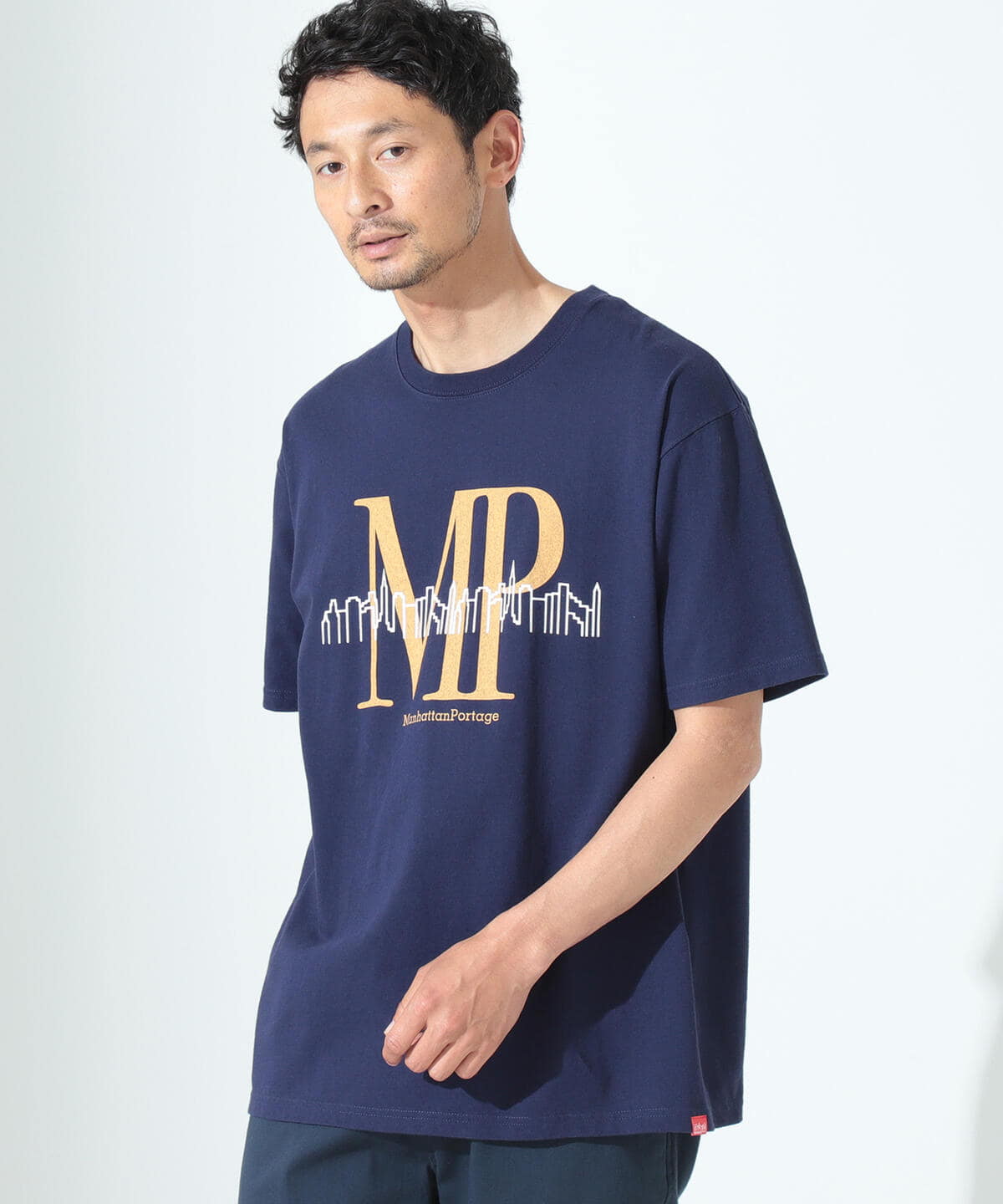 Manhattan Portage マンハッタンポーテージ / ロゴプリント クルーネック Tシャツ Tシャツ・カットソー MEN NAVY S Manhattan Portage マンハッタンポーテージ / ロゴプリント クルーネック Tシャツ Tシャツ・カットソー MEN NAVY S