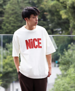 ▲ B:MING by BEAMS / NICE ロゴプリント Tシャツ