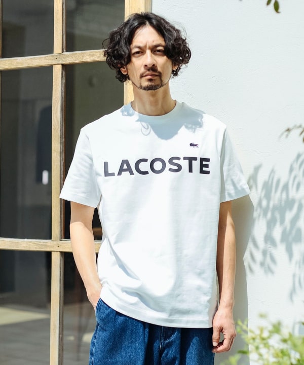 国内配送★LACOSTE★ヘビーウェイトブランドネームロゴTシャツ B:MING by BEAMS（ビーミング by ビームス）LACOSTE