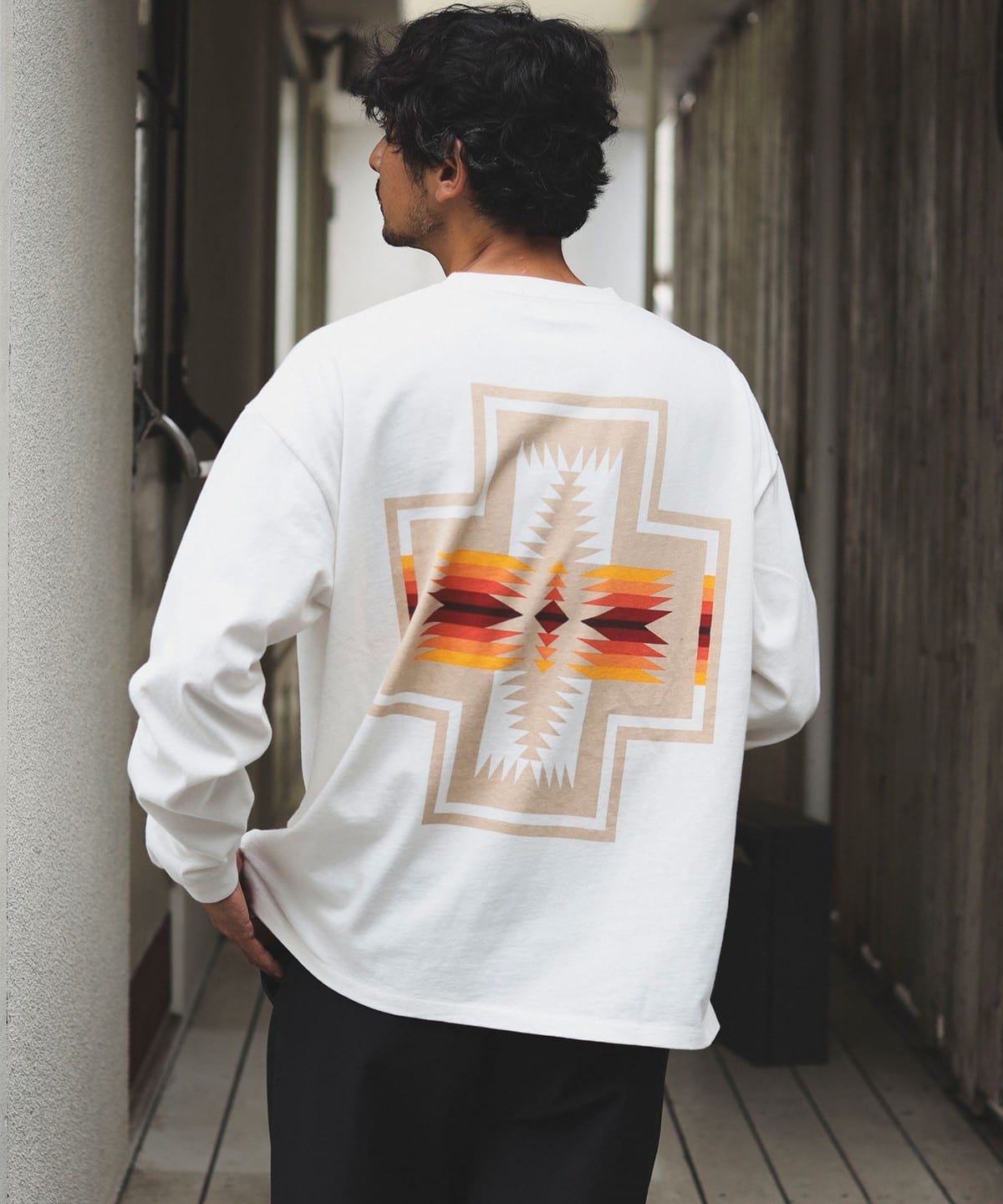 B:MING by BEAMS（ビーミング by ビームス）【アウトレット】 PENDLETON x B:MING by BEAMS / 別注  バックプリント ロングスリーブ ポケット Tシャツ（Tシャツ・カットソー プリントTシャツ）通販｜BEAMS