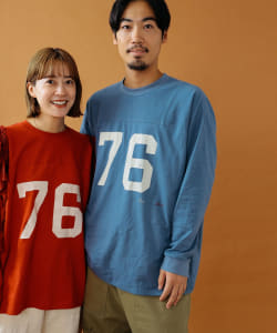 ▲GO TO HOLLYWOOD × B:MING by BEAMS / 別注 ナンバリング フットボール Tシャツ