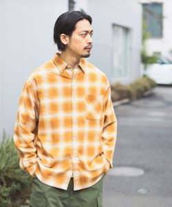 B:MING by BEAMS / 男裝 漸層格紋 標準領 長袖 襯衫
