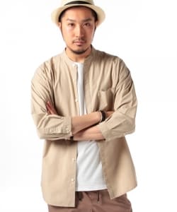 ▲B:MING by BEAMS / ドロップショルダーバンドカラー8分袖シャツ