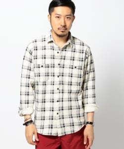 ▲B:MING by BEAMS / B:MING by BEAMS / チェック プリント カットソーシャツ
