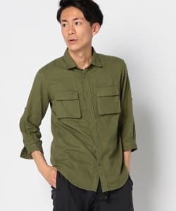 ▲B:MING by BEAMS / Wガーゼ 2Wayカラー 7分袖 シャツ