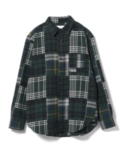 ▲B:MING by BEAMS / パッチワーク レギュラーカラー ネルシャツ