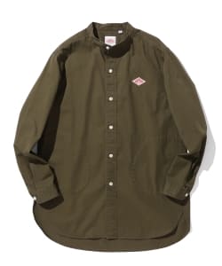 ▲DANTON × B:MING by BEAMS / 別注 ツイル バンドカラー シャツ