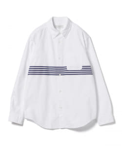 ▲B:MING by BEAMS / ラインプリント ボタンダウン シャツ