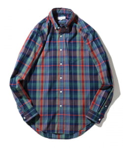 ▲B:MING by BEAMS / マドラスチェック ボタンダウン シャツ