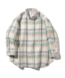 ▲B:MING by BEAMS / ベルギーリネン プルオーバー 7分袖 シャツ