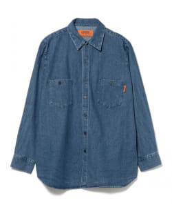 ▲UNIVERSAL OVERALL / 8オンス デニム ビッグ シャツ