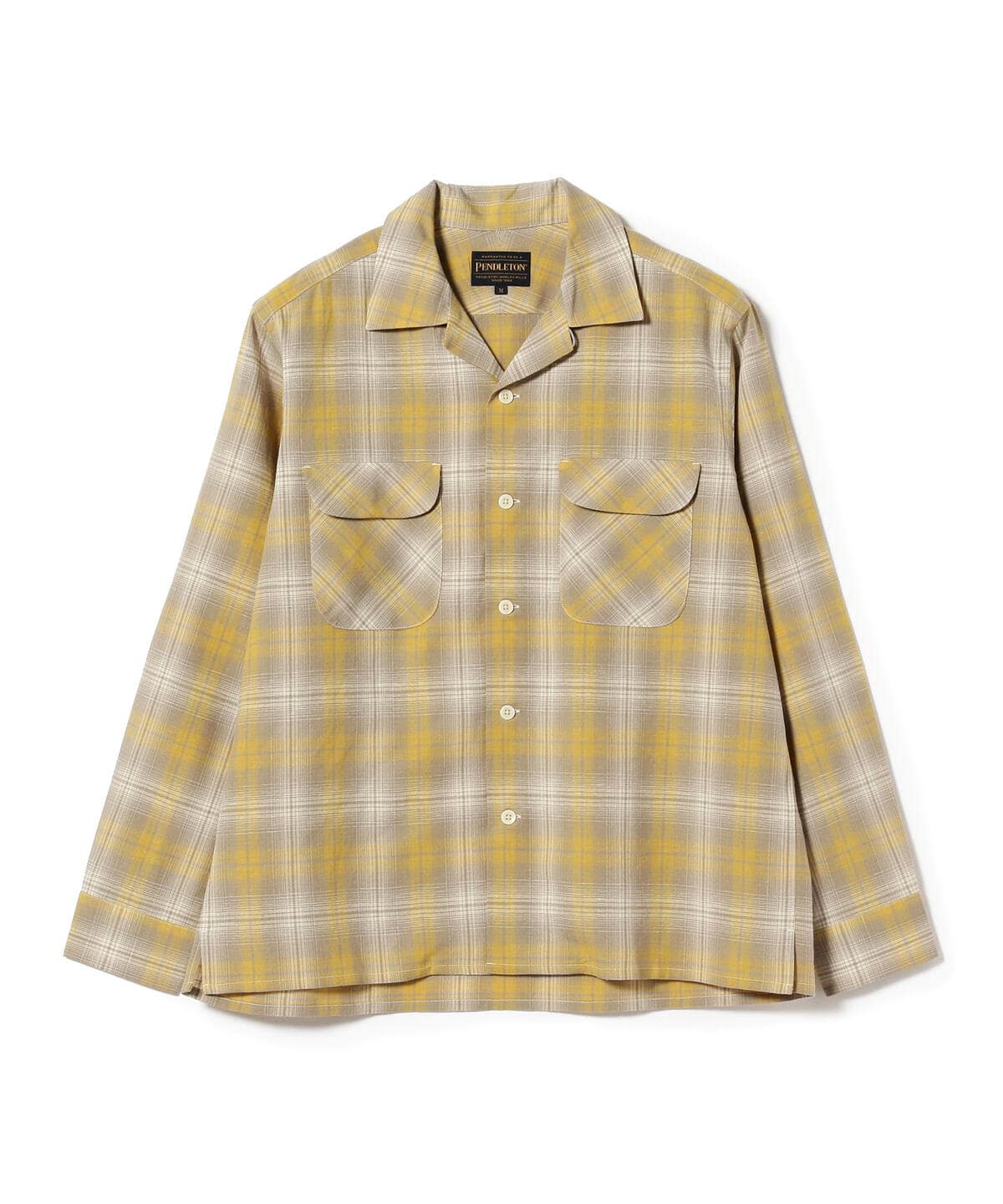 PENDLETON オンブレ チェックシャツ オープンカラー ダブルポケット