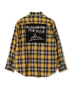 ▲Manhattan Portage / オンブレチェック ロングスリーブシャツ