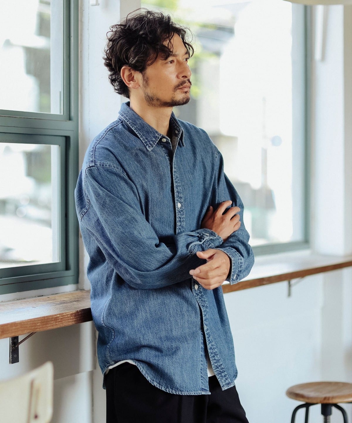 B:MING by BEAMS（ビーミング by ビームス）デニム レギュラーカラー