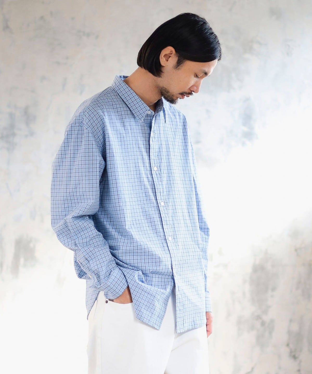 ambiance / Small Check Shirt シャツ・ブラウス MEN BLUE S ambiance / Small Check Shirt シャツ・ブラウス MEN BLUE S