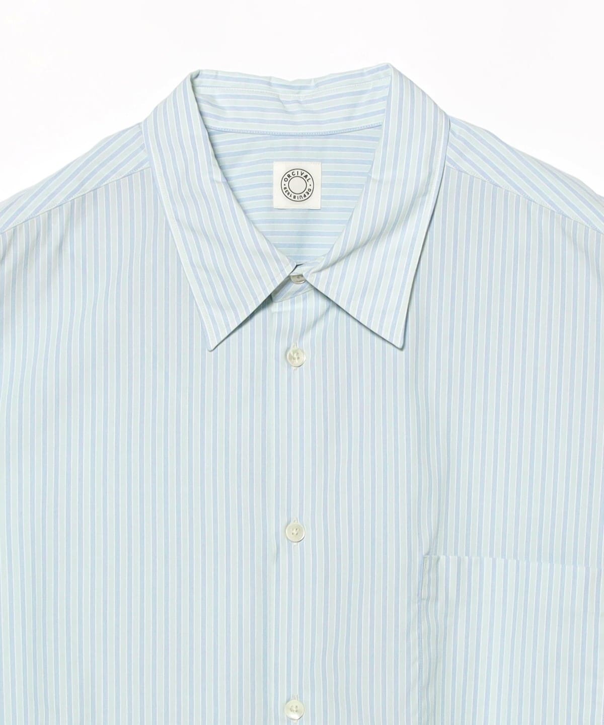 NAVY オックスストライプボタンダウン長袖シャツ メンズ