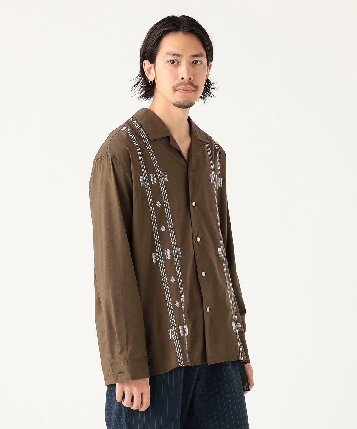 Flower シャツ BEAMS アーバンリサーチ FREAKS store B:MING by BEAMS（ビーミング by ビームス）刺繍 オープンカラー