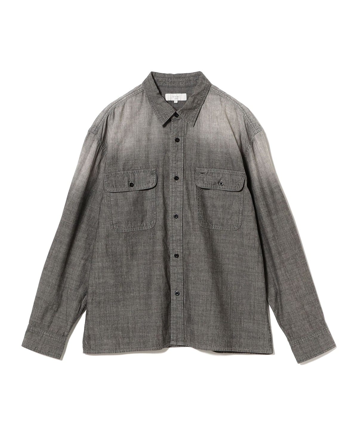 ユーズド加工 シャンブレー シャツ シャツ・ブラウス MEN BLACK L ユーズド加工 シャンブレー シャツ シャツ・ブラウス MEN BLACK L