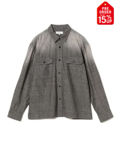 【+15%ポイントUP】ユーズド加工 シャンブレー シャツ