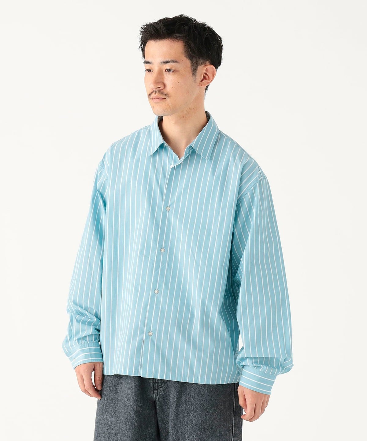 B:MING by BEAMS (B:MING by BEAMS) Polyester Cotton Short Shirt