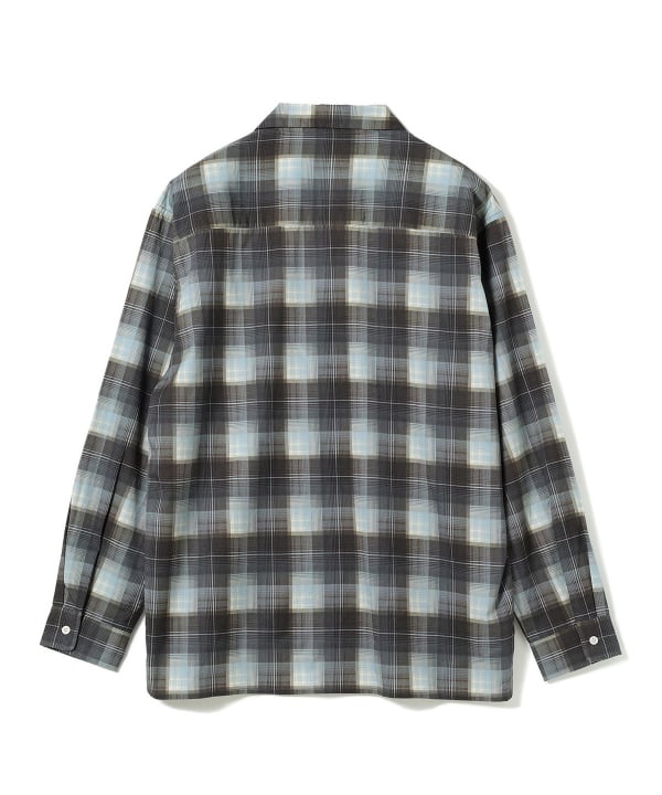 BEAMS シャツ B:MING by BEAMS（ビーミング by ビームス）プリント オンブレチェック