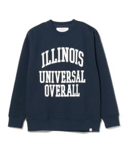 ▲【別注】UNIVERSAL OVERALL / カレッジプリント スウェットシャツ