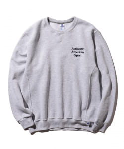 ▲RUSSELL ATHLETIC x B:MING by BEAMS / 別注 ガーメントダイ ロゴ スウェットシャツ