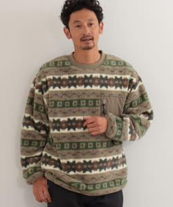 ▲B:MING by BEAMS / フェアアイル フリース クルーネック