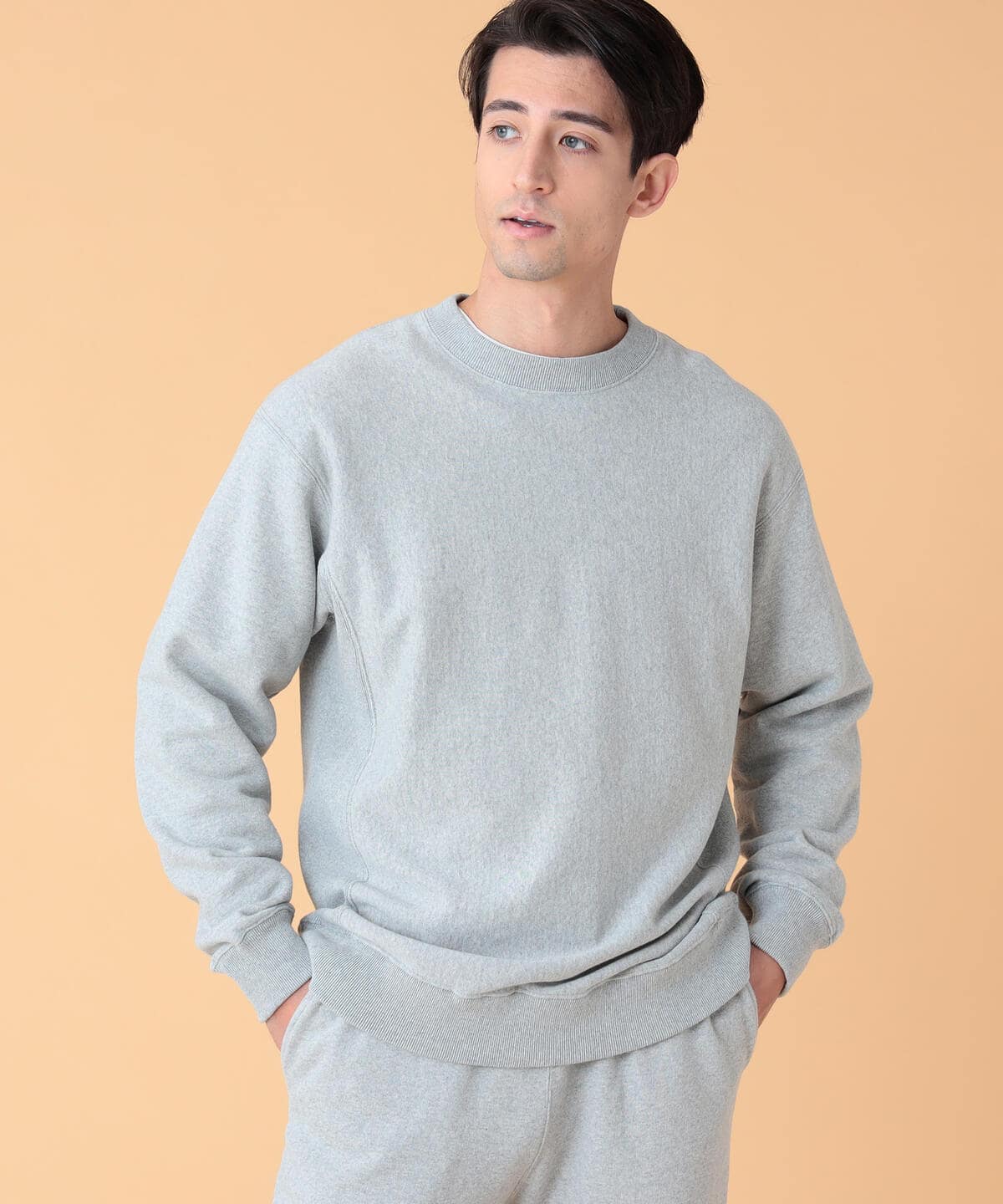 SIMPLE YET リサイクルコットン クルーネック スウェット トップス MEN TOP. GREY S SIMPLE YET リサイクルコットン クルーネック スウェット トップス MEN TOP. GREY S