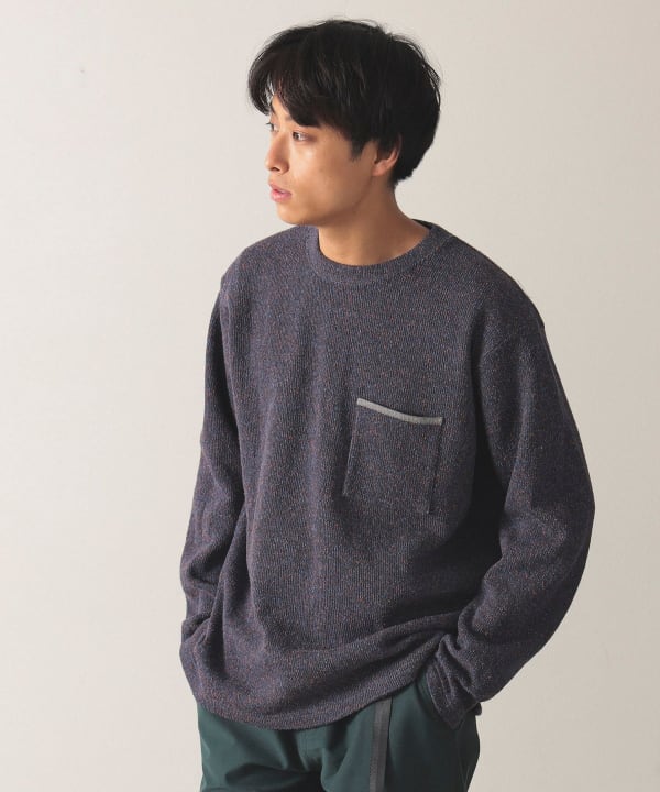 B:MING by BEAMS ブラック クルーネック トレーナー 92130454803_C_2.jpg