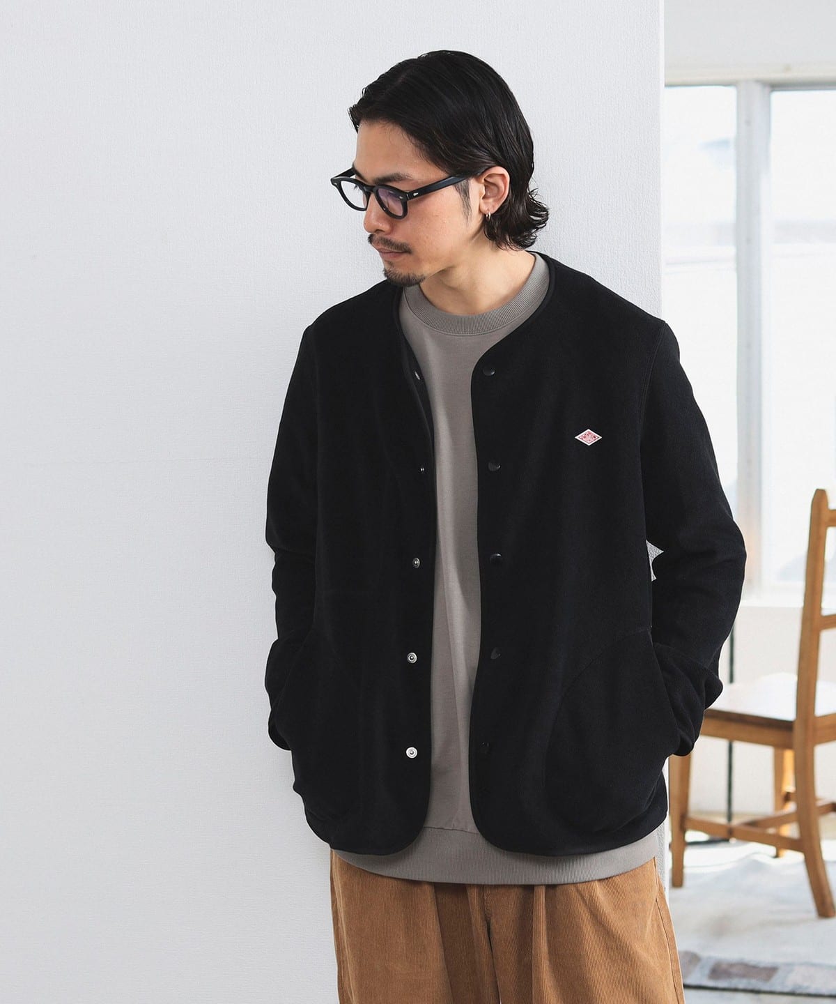 通販の【公式】 ◇新品Ray BEAMS DANTON /ノーカラー フリース