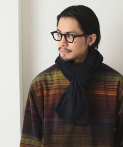 ボーダー フリース ハーフジップ スウェット