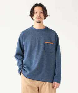 Double-face crew neck cut-and-sew