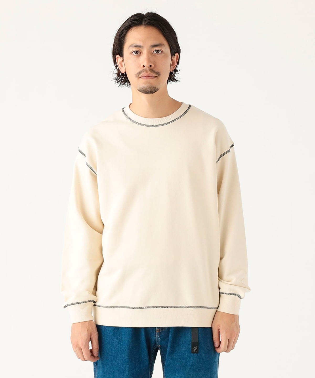 ステッチ クルーネック スウェット トップス MEN ECREW XL ステッチ クルーネック スウェット トップス MEN ECREW XL