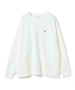 【+15%ポイントUP】ワンポイント ダンボールニット クルーネック スウェット