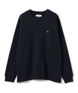 【+15%ポイントUP】ワンポイント ダンボールニット クルーネック スウェット
